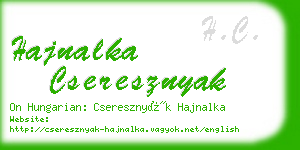 hajnalka cseresznyak business card